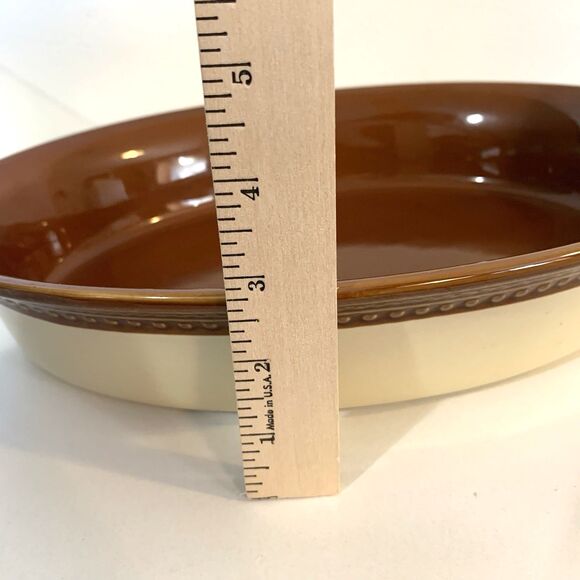 Paula Deen 4 Qt Stoneware C023 Casserole Baking Dish Braid Oval 15"L x 2.5" Deep - Picture 6 of 7